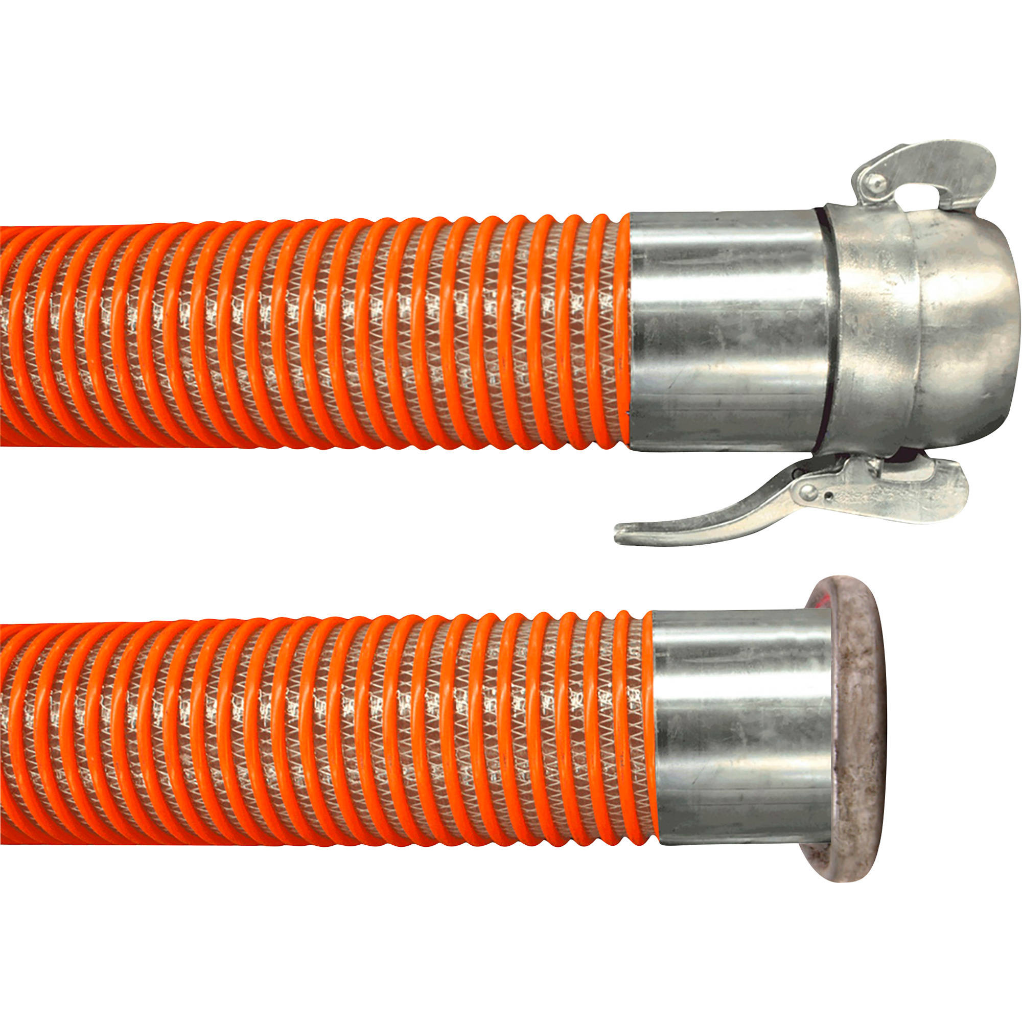 JGB Enterprises PVC Suction/Discharge Hose, 8in. x 20ft., Bauer Type B Crimped, Model# A007-1282-8241